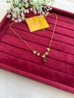 Stainless steel Beautiful design green stone necklace 🌸 1625 - Image 2