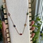Stainless steel Beautiful Rosegold multicolour Necklace