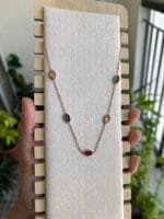 Stainless steel Beautiful Rosegold multicolour Necklace - Image 3