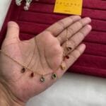 Beautiful multicolour charms Golden Necklace 😍