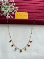 Beautiful multicolour charms Golden Necklace 😍 - Image 3