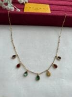 Beautiful multicolour charms Golden Necklace 😍 - Image 2