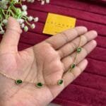 Beautiful green oval stone Necklace ✨