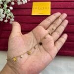 Stainless steel Beautiful flower design Golden Bracelet 🌸