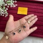 Stainless steel Beautiful Evil Eye Rosegold double layer bracelet 🌸