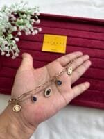 Stainless steel Beautiful Evil Eye Rosegold double layer bracelet 🌸