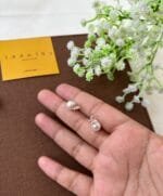 Beautiful Rosegold Butterfly and pearl design stud Earrings 🌸 - Image 2