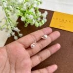 Beautiful Rosegold Butterfly and pearl design stud Earrings 🌸