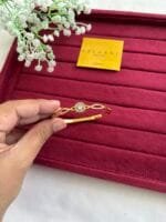 Stainless steel Beautiful design Golden open bangle🌟 - Image 2