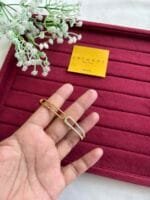 Stainless steel Beautiful design Golden open Bangle❣️