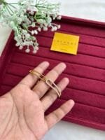 Stainless steel Beautiful design Golden open Bangle❣️ - Image 2