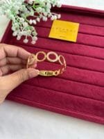 Stainless steel Beautiful design Golden open bangle🌟 - Image 5