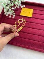 Stainless steel Beautiful design Golden open bangle🌟 - Image 4