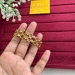 Beautiful circle design Golden Open Bangle🌟