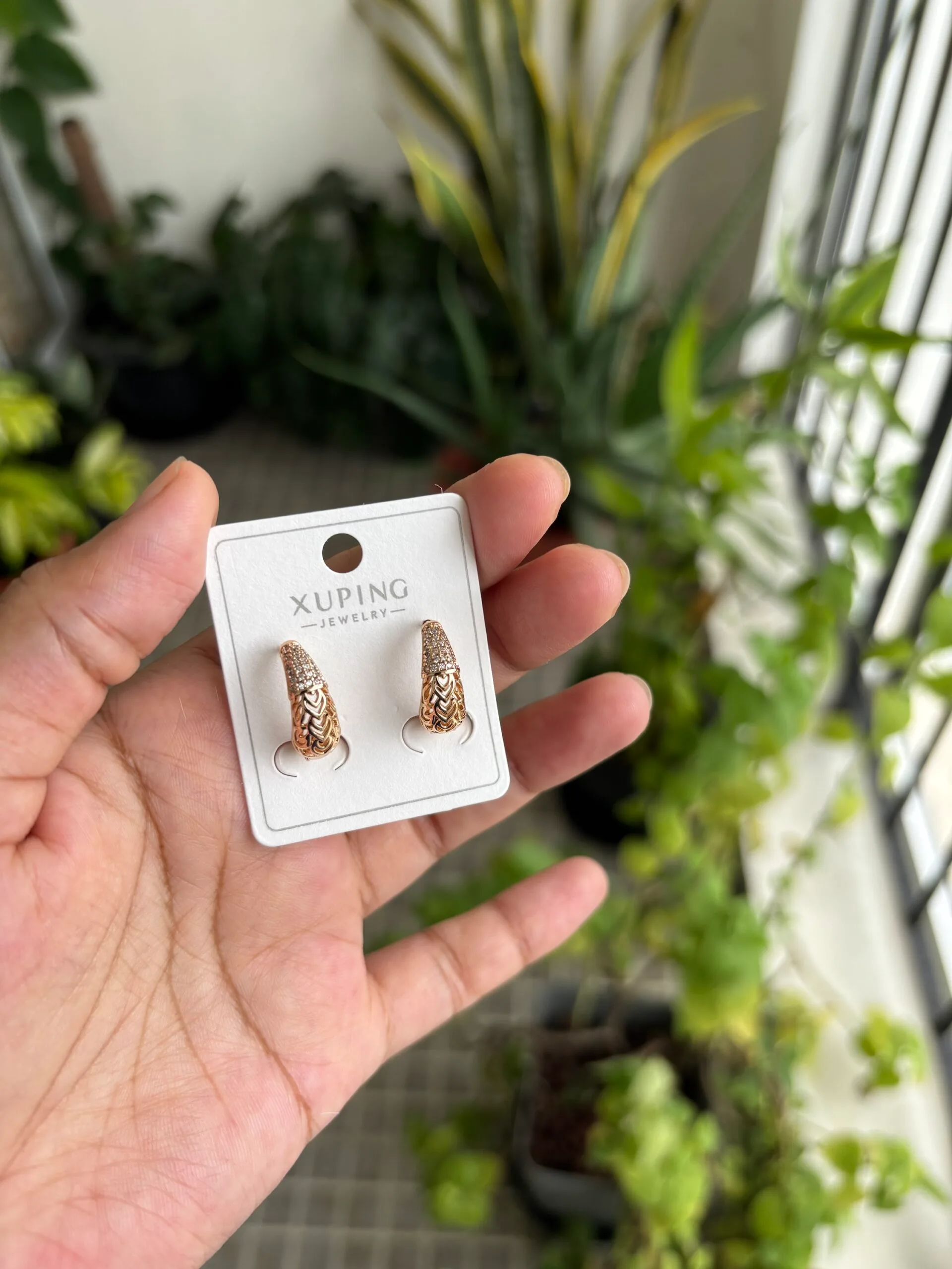 Xuping Beautiful Bali Rosegold Earrings 🌸 1667 - Image 3
