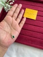Stainless steel Beautiful Emerald Green Necklace 🌸 1732 - Image 2