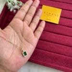 Stainless steel Beautiful Emerald Green Necklace 😍