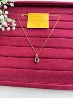 Stainless steel Beautiful Emerald Green Necklace 🌸 1732 - Image 3