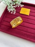 Stainless steel Beautiful Broad Golden Open Bangle 🌸 1741 - Image 4