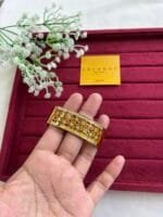 Stainless steel Beautiful Broad Golden Open Bangle 🌸 1741
