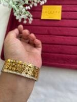 Stainless steel Beautiful Broad Golden Open Bangle 🌸 1741 - Image 5