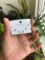 Beautiful Pearl Flower 3 Piece Earrings Combo  🌸 1761