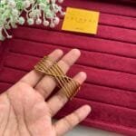 Beautiful no stone design Golden Open bangle 😍👌