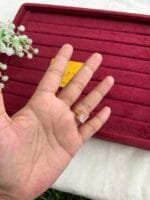 Beautiful pink Rectangular Ad stone Adjustable Ring🌸 - Image 4