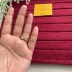 Beautiful Ad stone Adjustable Golden Ring✨