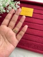 Cute Ad Stone Adjustable Golden Ring 🌸 1837