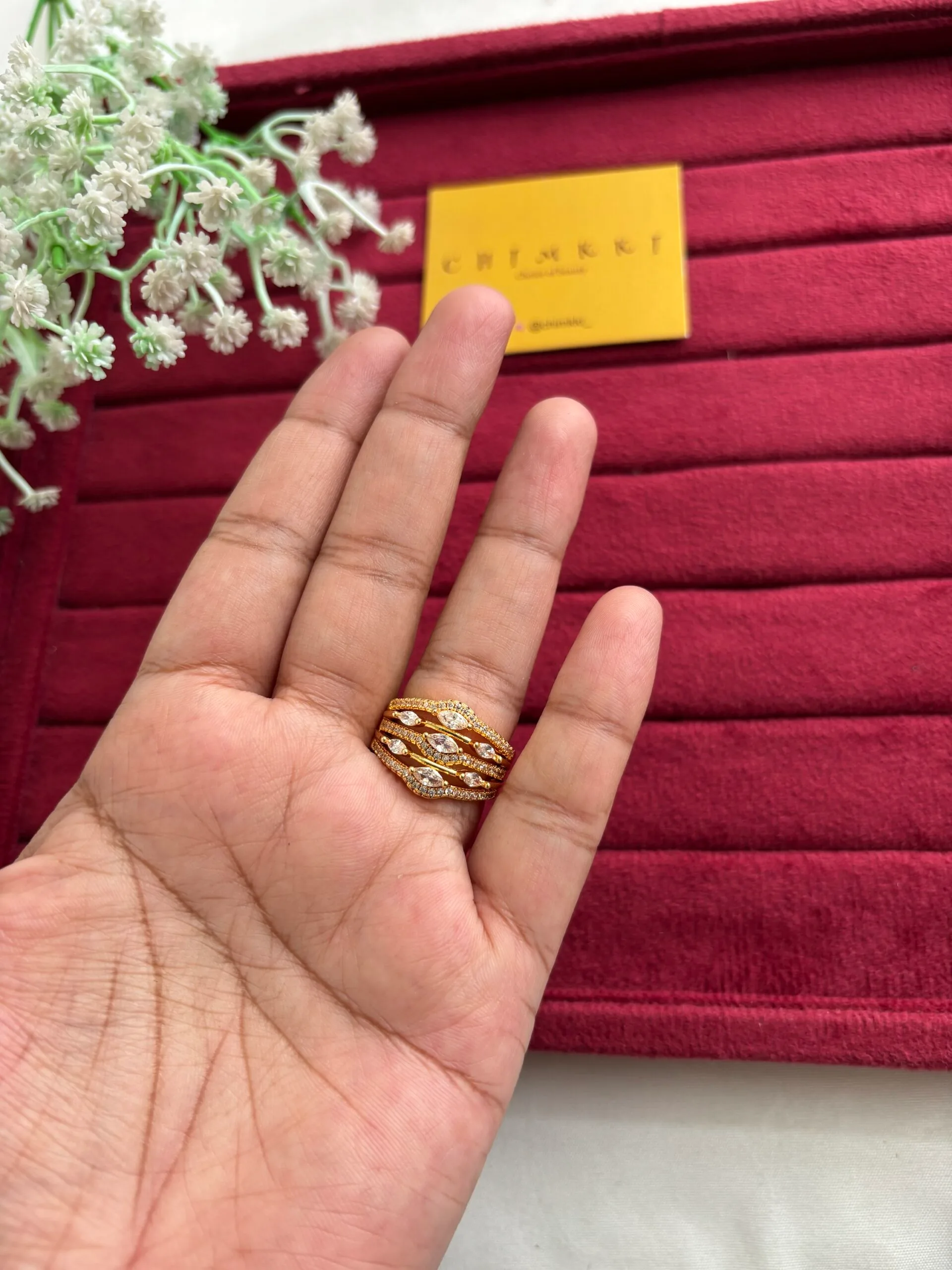 Beautiful Stone Adjustable Rings 🌸 1834 - Image 1