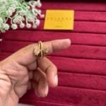 Beautiful Ad stone Adjustable Golden Ring✨