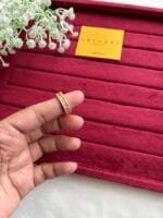 Beautiful Ad stone Golden Adjustable Ring✨