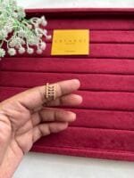 Elegant Ad Stone Golden Adjustable Ring 🌸 1836