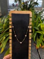 Stainless steel Beautiful circle design Golden Necklace