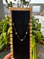 Stainless steel Beautiful circle design Golden Necklace - Image 3