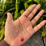 Beautiful strawberry design Golden Necklace🍓