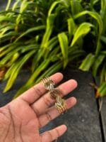 Beautiful leaf design Golden Open bangle 🌸 1784 - Image 2
