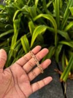 Beautiful stone Design stainless steel Golden Open Bangle✨