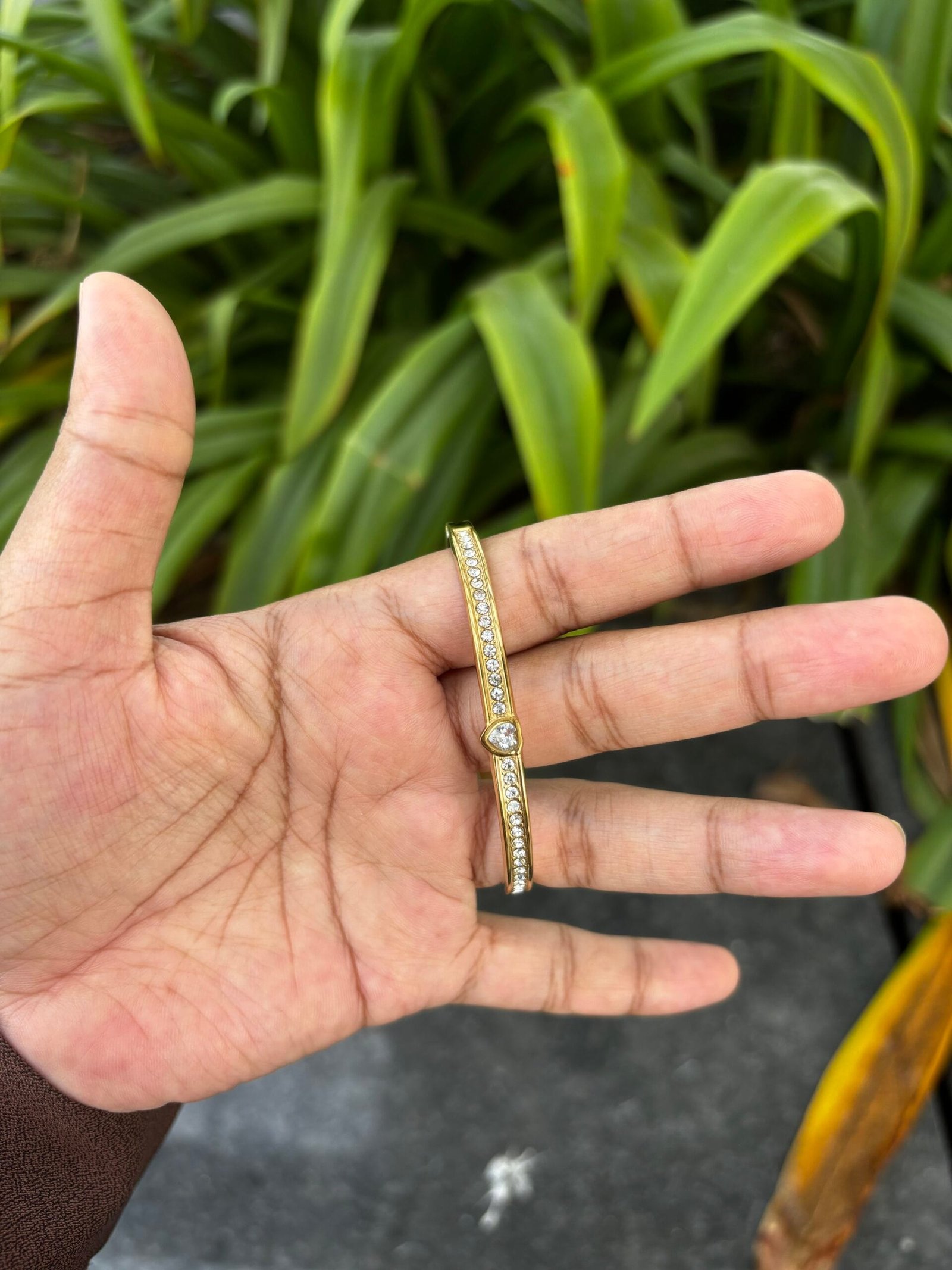 img_4949 Beautiful stainless steel Golden Open bangle✨ - Image 1