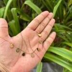 Beautiful Green stone charm Golden Necklace✨