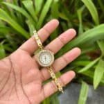 Beautiful push and pull bracelet design Golden watch✨