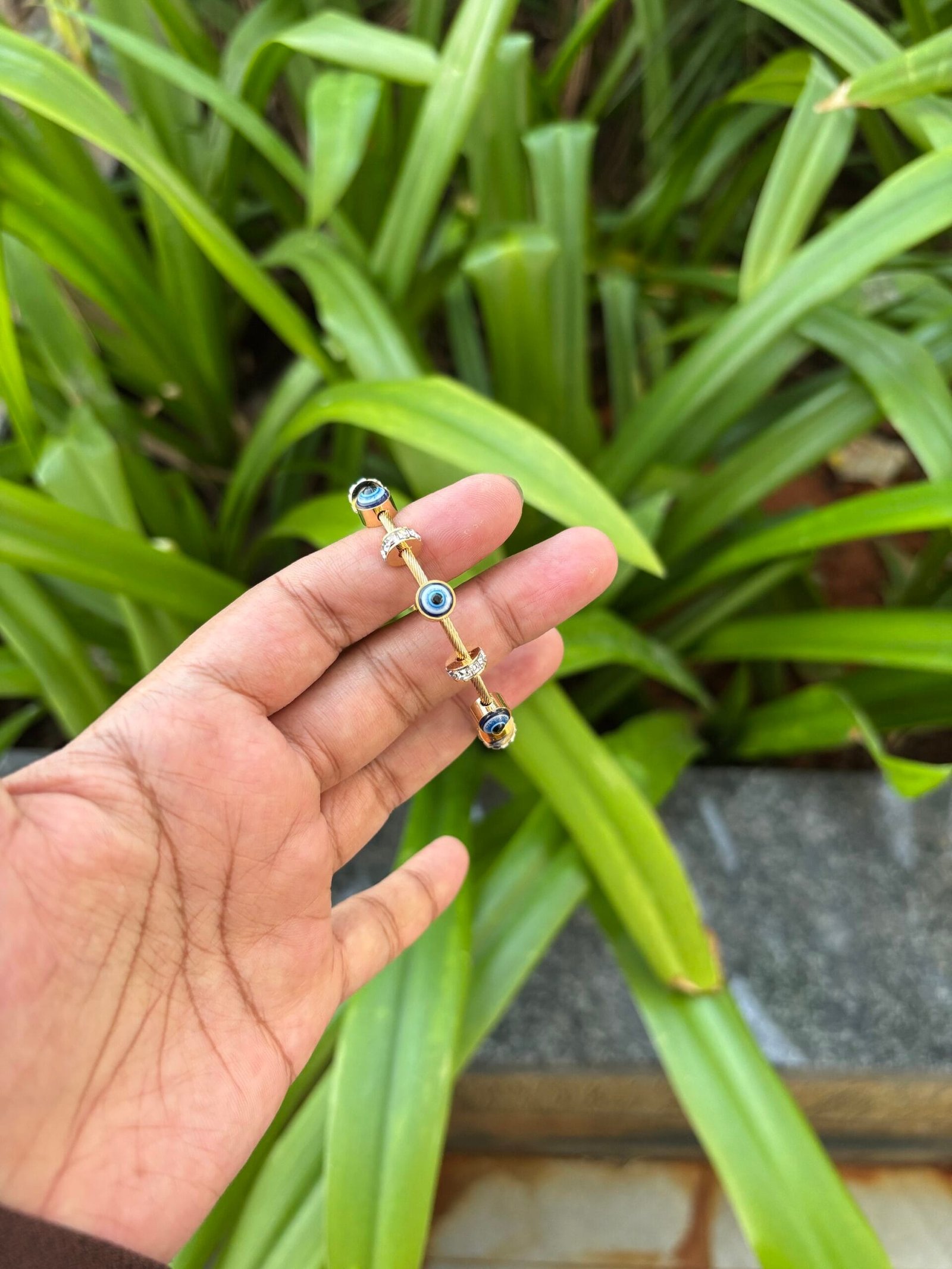 img_5435 Beautiful evil eye design baby bangle suits 2,2.2 bangle size Diameter 5,5.5cm - Image 1