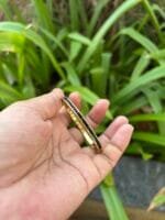 Beautiful black stone  Golden open bangle ✨Diameter 5,5.5cm suits 2,2.2 bangle size - Image 3