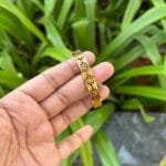 Beautiful flower design Golden open bangle✨suits 2,2.2 bangle size