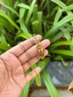 Beautiful flower design Golden open bangle✨suits 2,2.2 bangle size