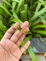 Beautiful flower design Golden open bangle✨suits 2,2.2 bangle size - Image 2