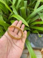 Beautiful flower design Golden open bangle✨suits 2,2.2 bangle size - Image 4