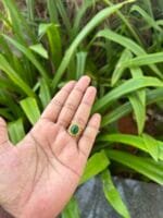 Beautiful Green Stone Adjustable Ring 🌸 1857 - Image 2