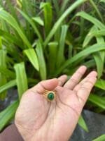 Beautiful Green Stone Adjustable Ring 🌸 1857 - Image 3